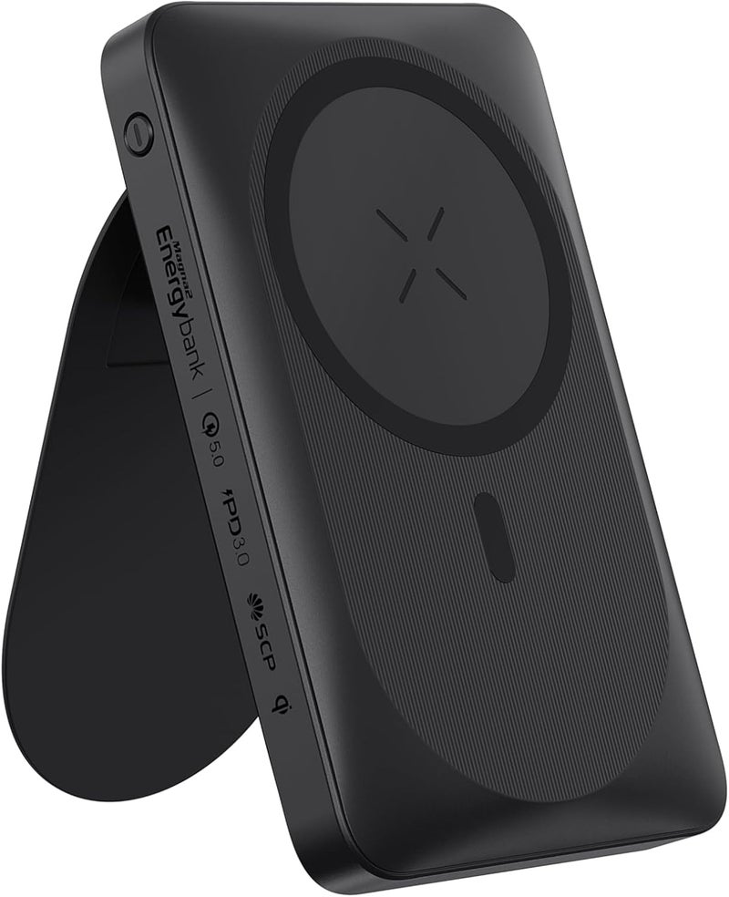 VEGER Magnetic Wireless Power Bank 10000mAh with stand, Portable Charger PD 20W Fast Charging with USB-C & USB Outputs,Slim power bank for iPhone 15/14 Series and Android,etc - Image 1