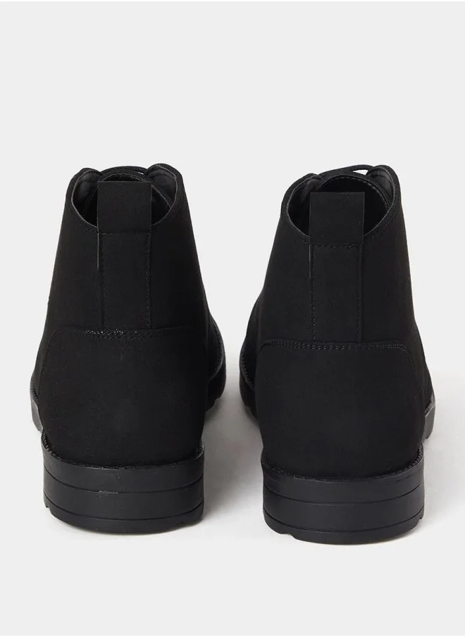 Styli Desert Boots in Micro Suede
