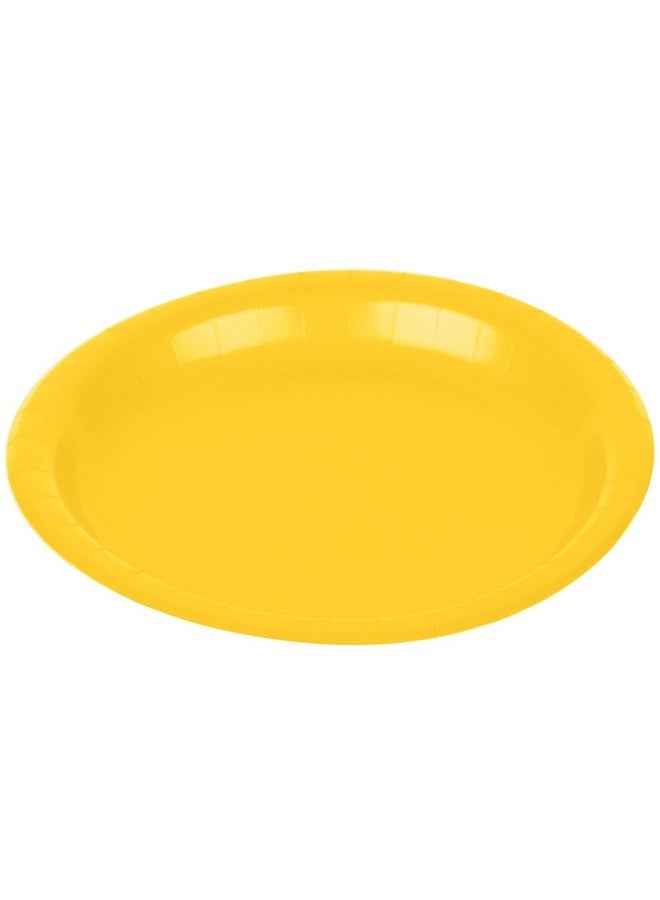 Amscan Yellow Sunshine Disposable Paper Plates - 6.75'', 20 Count - Perfect for Birthdays, Weddings, Baby Showers - Image 2