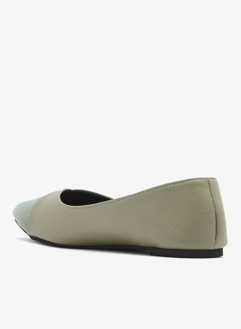ELLA Suede Two Tone Ballet Flats