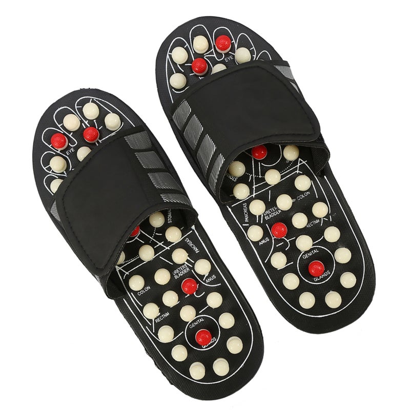 Massage Slippers Portable Foot Massager Women Men Massage Sandals Shoes(40-41 Rotating Dots) - Image 4