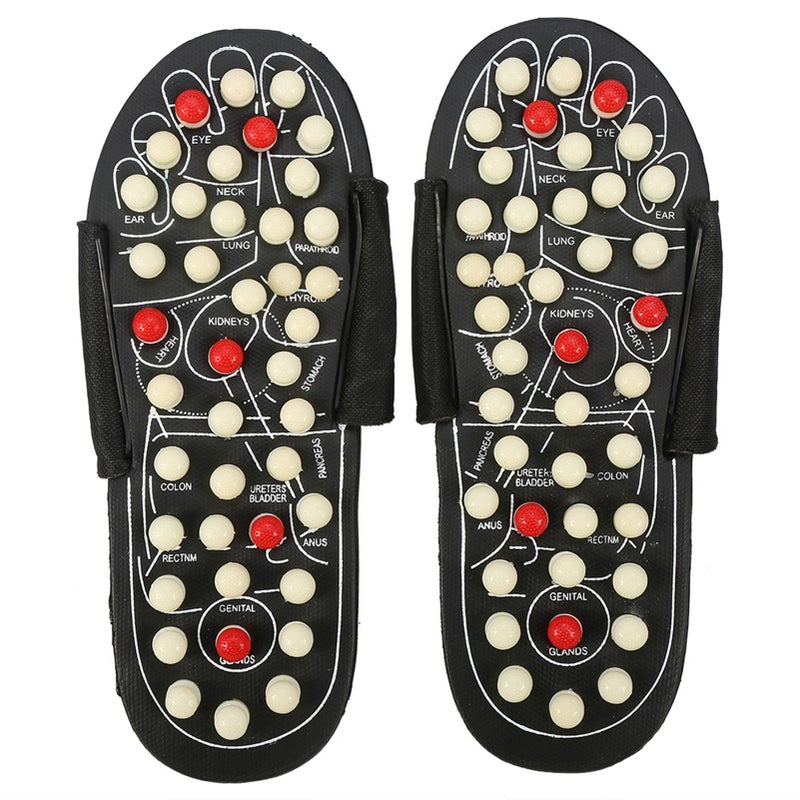 Massage Slippers Portable Foot Massager Women Men Massage Sandals Shoes(40-41 Rotating Dots) - Image 1