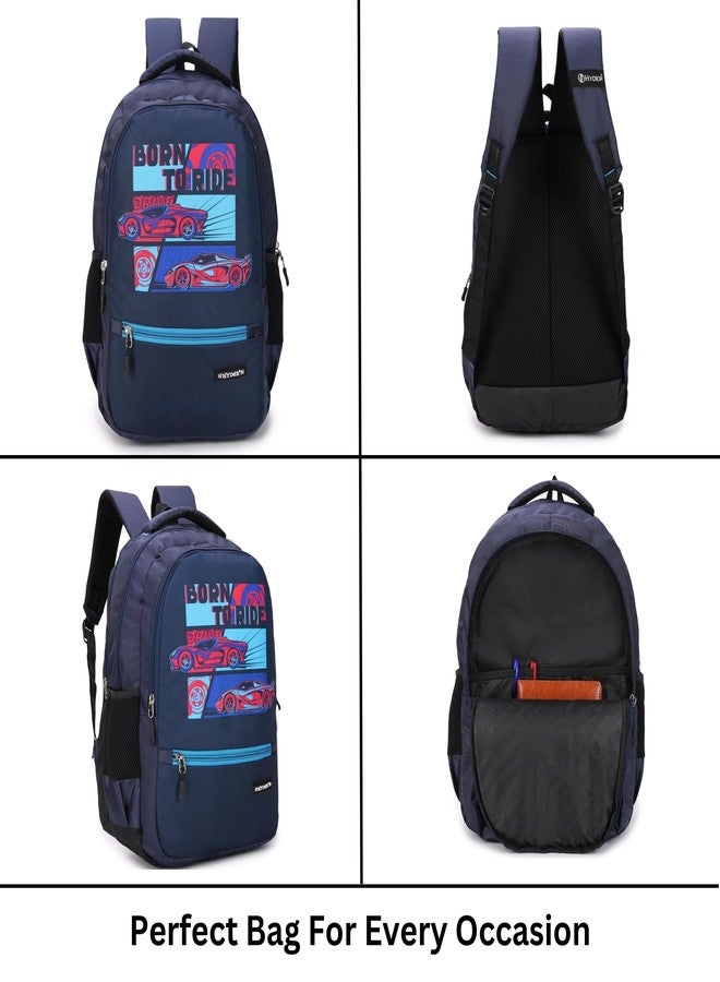 HYDER 40L Spark Latest And Trendy Stylish Waterproof College/Casual/School Bag/Backpack For Kids, Boys and Men | Best Bags For Everyday Use (Blue) - Image 3