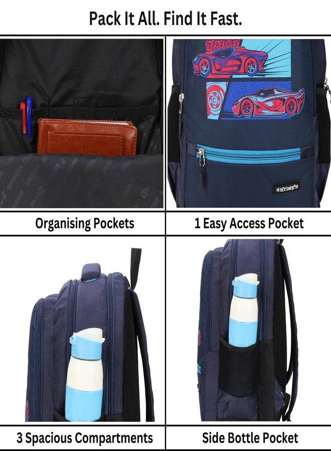 HYDER 40L Spark Latest And Trendy Stylish Waterproof College/Casual/School Bag/Backpack For Kids, Boys and Men | Best Bags For Everyday Use (Blue) - Image 4