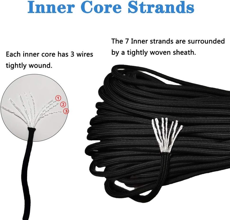 MONOBIN Paracord Combo Kits - 550 Type III Parachute Cord - Bracelet Crafting Kits, Survival Rope Making lanyards,Dog Collar,Bracelet - Image 3