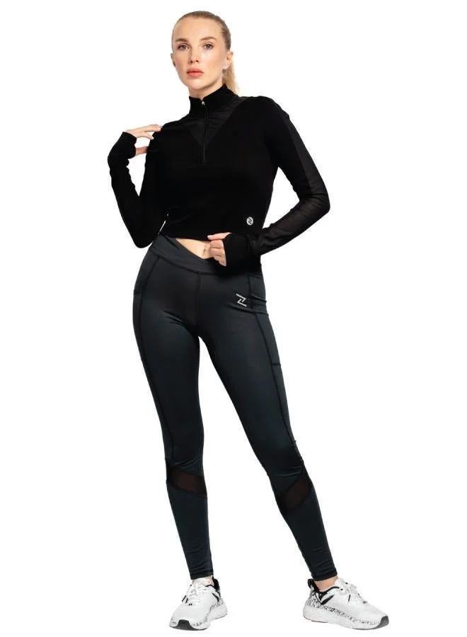 ZAECY Women's Full Sleeve Zip-Up Top