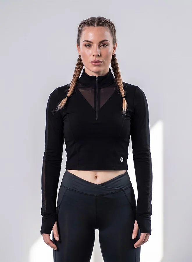 Zaecy Women's Full Sleeve Zip-Up Top