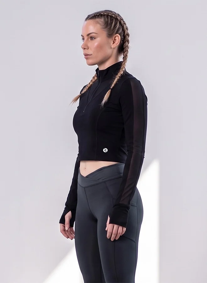 Zaecy Women's Full Sleeve Zip-Up Top