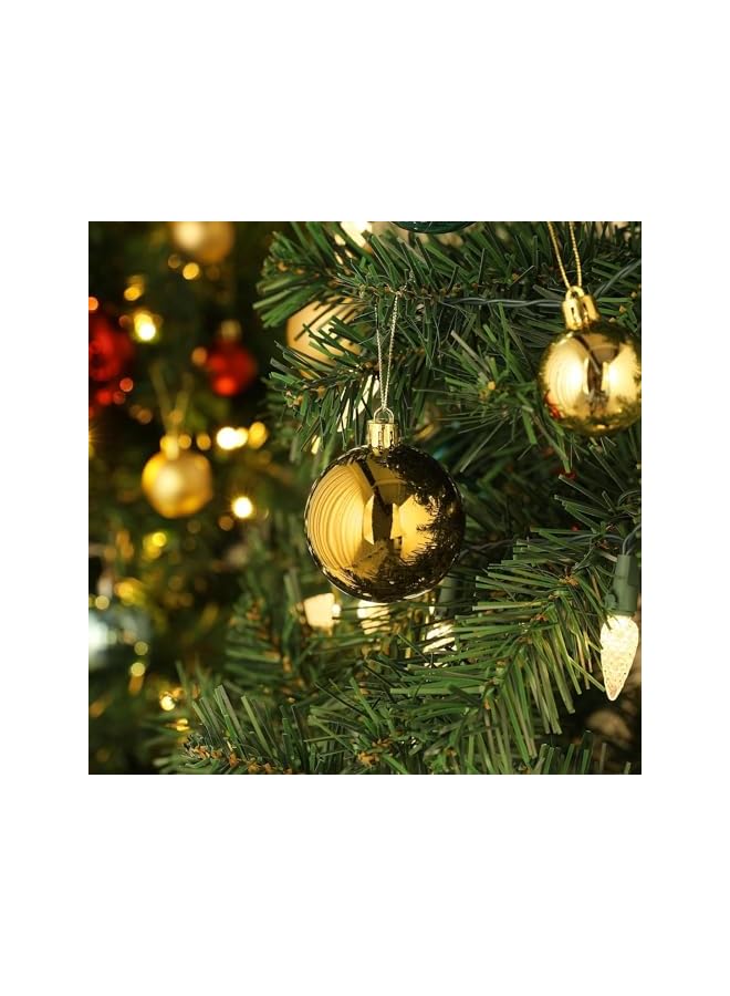 The Bros زينة كرات عيد الميلاد برو 34 قطعة زينة شجرة غير قابلة للكسر 4 سم للزينة في حفلات الزفاف والعطلات - Image 4