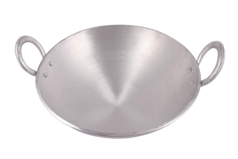 Shopsidex Shopsidex Traditional Kitchen Aluminium Fry Kadai for Cooking 3 LTR - Image 4