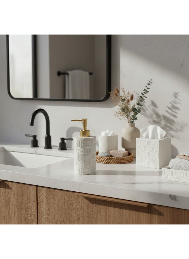 Home Box White Soap Dispenser with Gold Pump - Image 3