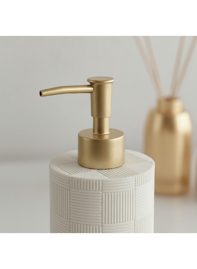 Home Box White Soap Dispenser with Gold Pump - Image 2
