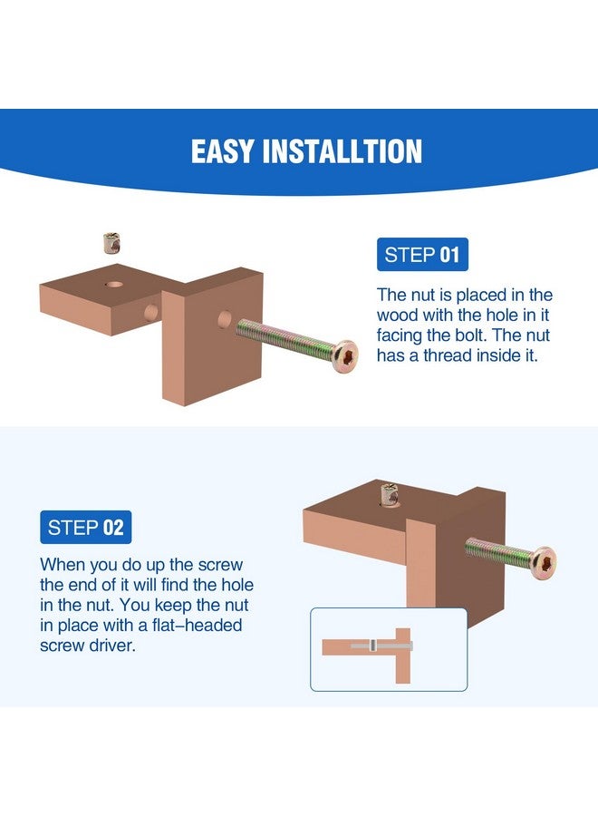 Socell مسامير سرير بطابقين Socell M6x90mm 15 قطعة، مجموعة براغي وصواميل برميل الأثاث مع رأس سداسي للأثاث والأسرة والسرير مع مفتاح (أسود) - Image 5
