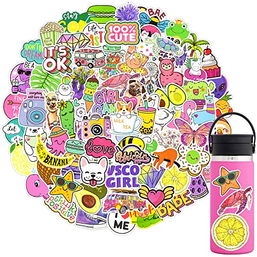 QTL 250pcs Cute Vinyl Stickers for Girls Stickers for Kids Teens Girls Easter Basket Stuffers Gifts Water Bottle Stickers for Hydroflask Waterproof - Image 1