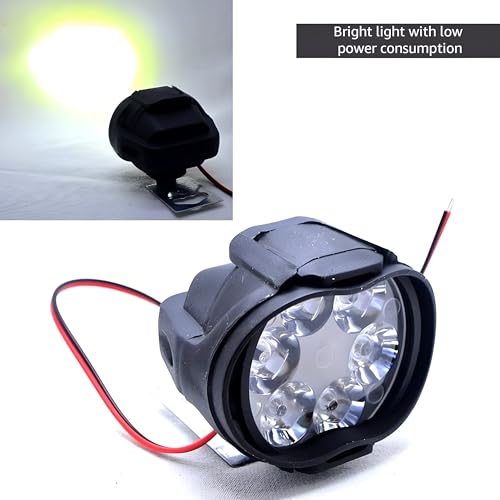 Pivalo 6 LED Fog Light15V DC 10W 1000Lm 7000k Power Waterproof Universal Head Lamp Off-Road Driving Anti Fog Headlight with Handlebar Switch for Bike Scooty Motorcycle (White, Pack of 2) - Image 3