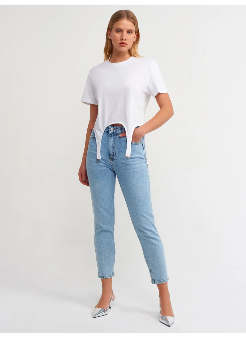 Dilvin 30159 Crew Neck T-Shirt-White