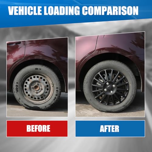 I1MOTOR 16'' Hubcaps Set of 4 16 Inch Wheel Rim Cover Universal R16 Hub Caps Replacement ABS Material Exterior Accessories for Car Pickup Truck SUV, Matte Black - Image 4