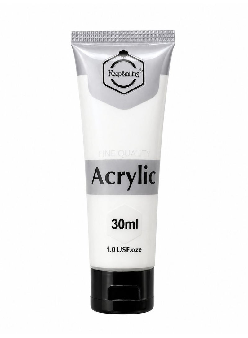 Keep Smiling White Acrylic Paint Keep smiling – 30ml Fine Quality Artist Paint - Image 1