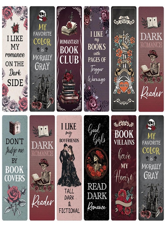 AFRITEE Dark Romance Bookmarks for Women - 20 Pcs Gothic Vintage Rose Skull Paper Bookmarks Gifts for Romance Novel Lovers, Funny Dark Twisted Romance Bookmarks for Reading Women Spicy Gifts for Girl - Image 1