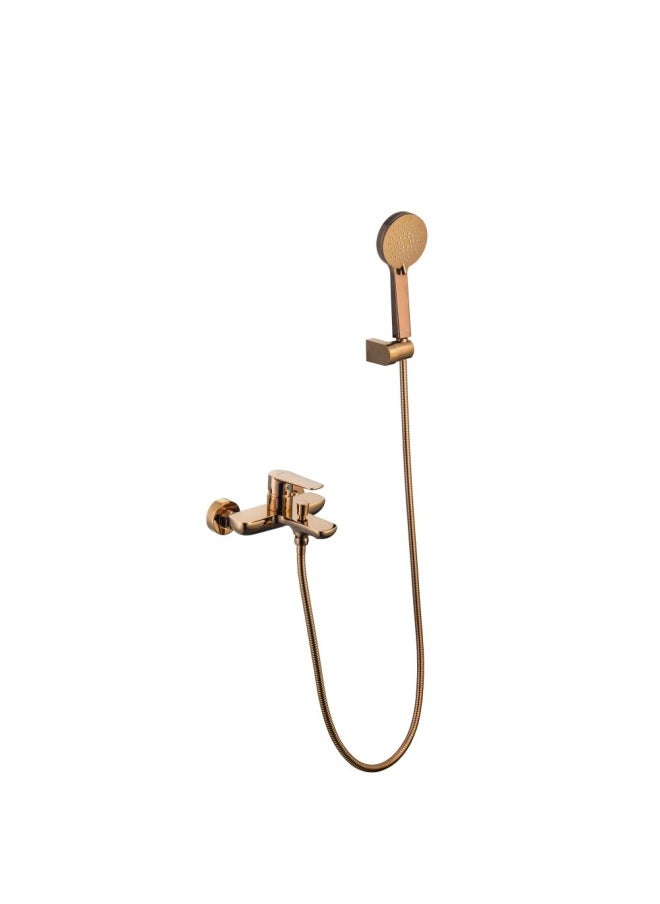 DANUBE HOME - Milano Calli Wall Mounted Bath Shower Mixer Set Rose Gold - Image 1