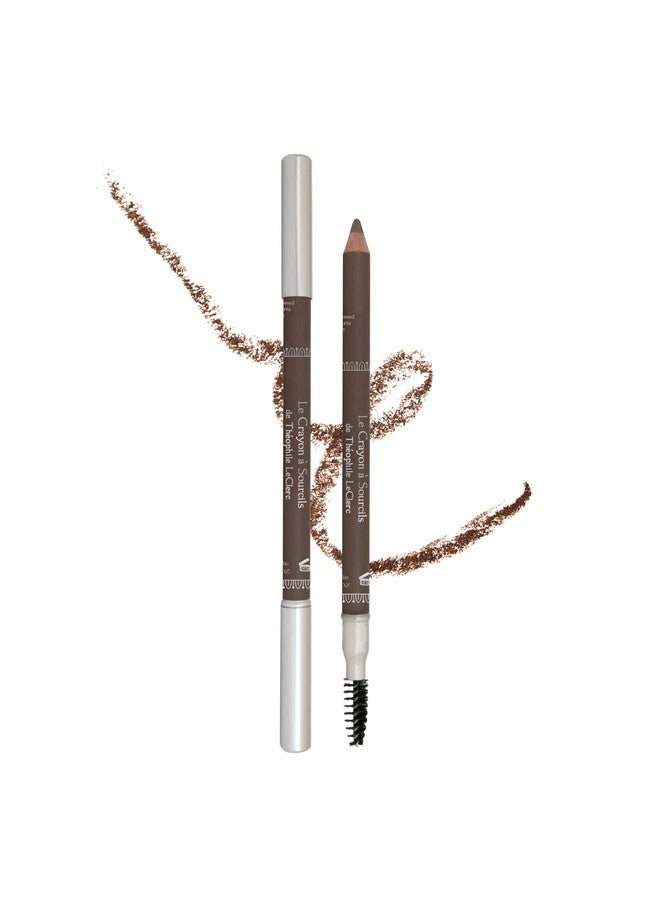 T. LeClerc Eyebrow Pencil With Brush Professional Brow Pen Brow Enhancing Eyeliner Precise Fine Tip Shapes, Defines, Fills, Create Natural Fluffy Brows Spoolie Smokey Eyes Long Lasting (Chatain) - Image 1