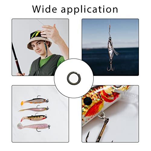 ZYYC 200 PCS Stainless Steel Fishing Split Rings Fishing Lures Connector Flat Stainless Steel Split Ring for Mini Key Chain Rings Open Jump Rings Connectors for Jewlery Making Findings Fishing - Image 4