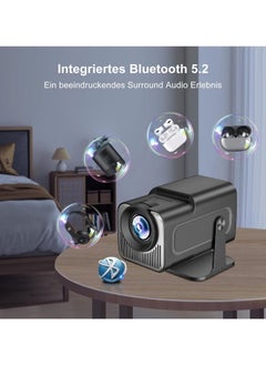 ELTRAZONE Mini Projector Full HD 720P Bluetooth Projector with 4K Support, Auto Focus & Auto Trapezoidal Correction, Portable Home Cinema Projector Compatible with TV Stick, X-Box, DVD, Laptop, Smartphone – Small, Compact, and Versatile  - Image 4