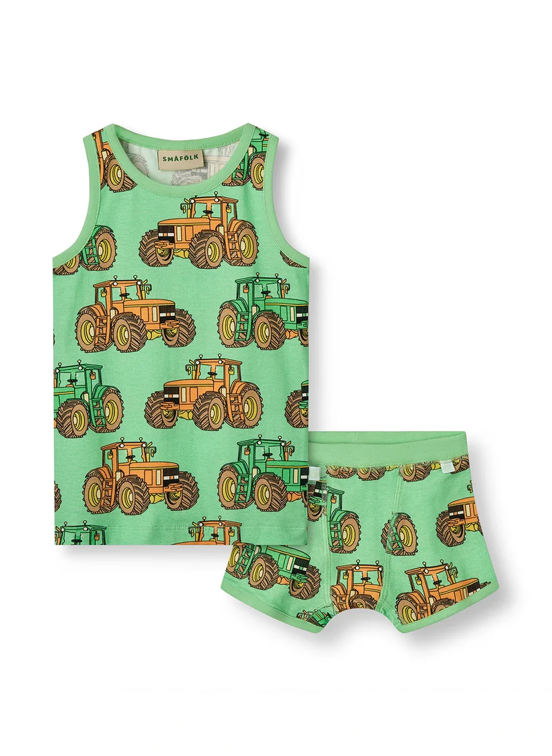 Småfolk Underwear set with tractors