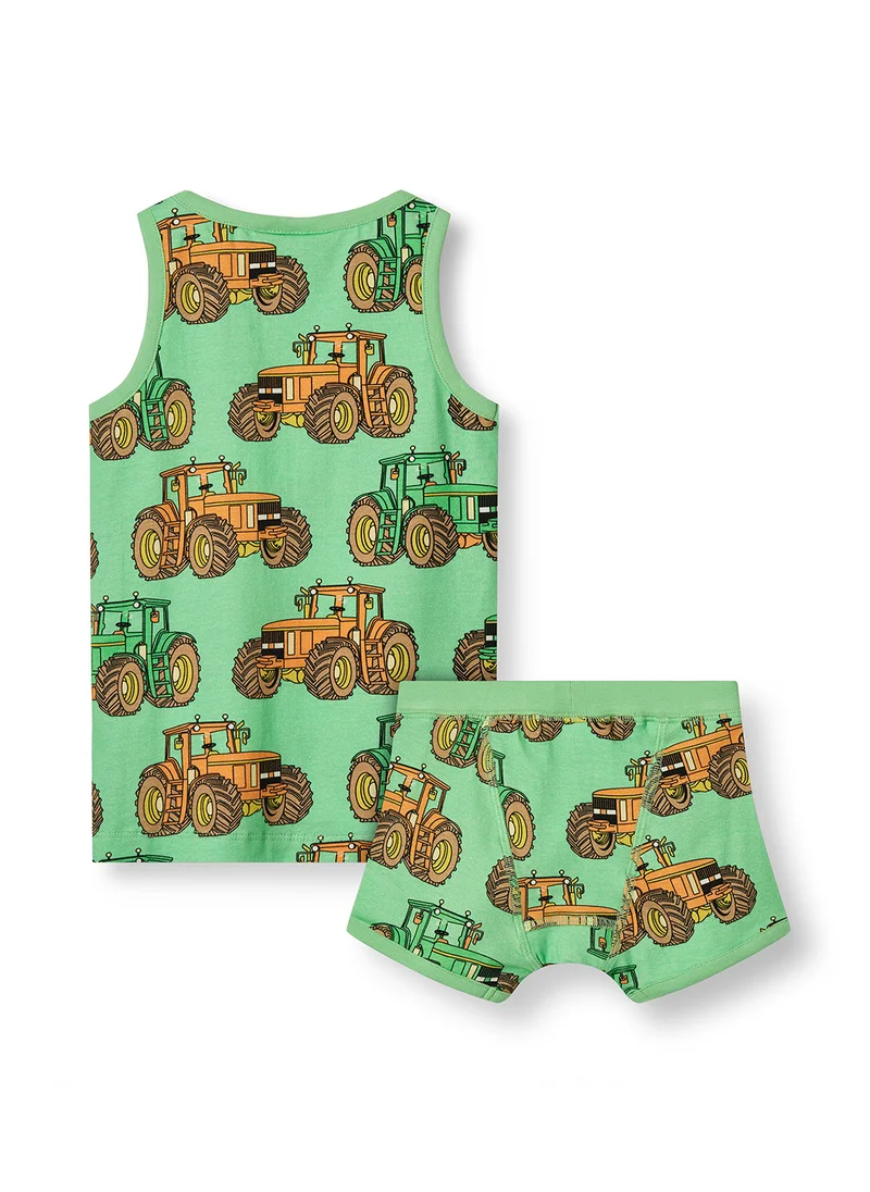 Småfolk Underwear set with tractors