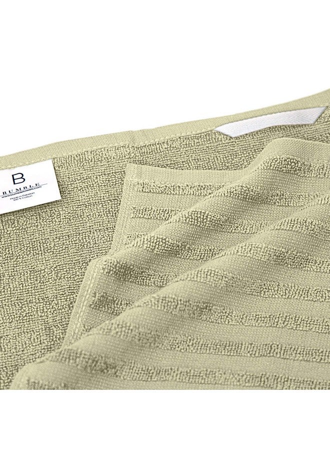 Bumble Towels Premium Kitchen Towels (20”x 28”, 6 Pack) | Large Cotton Kitchen Hand Towels | Dish Towels | Flat & Terry Towel | Kitchen Towels | Highly Absorbent Tea Towels Set with Hanging Loop | Sage Green - Image 3