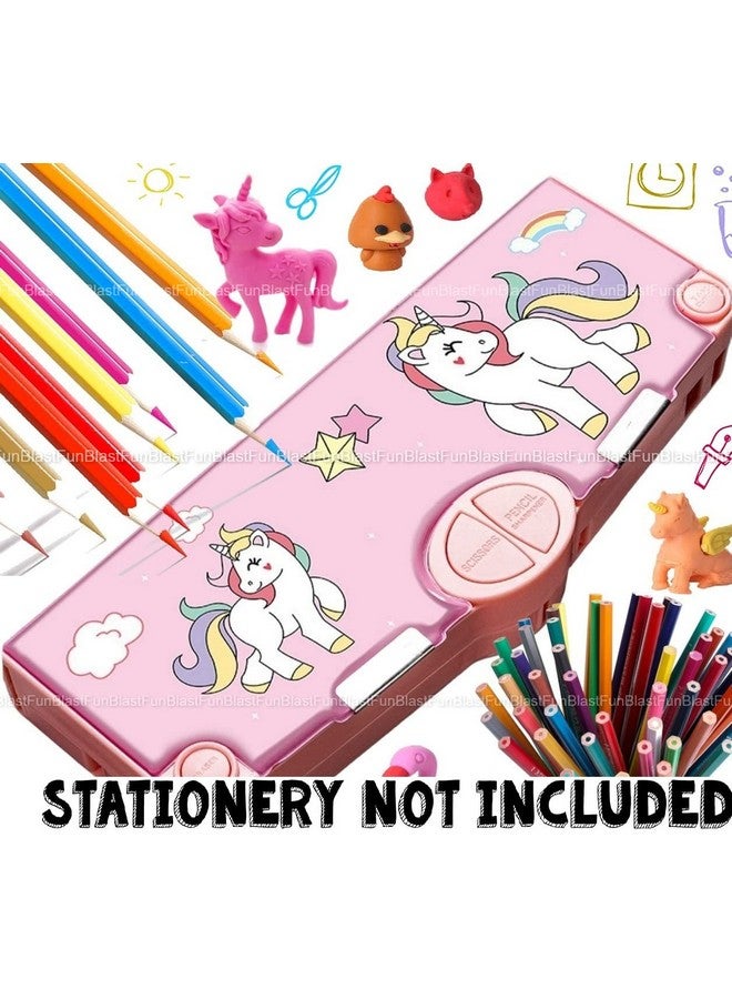 فنبلاست صندوق أقلام فن بلاست متعدد الاستخدامات للأطفال، صندوق أقلام يونيكورن، صندوق أقلام للأطفال للبنات، حقيبة أقلام للبنات، صندوق أقلام منبثق، هدايا يونيكورن للأطفال - بلاستيك، متعدد الألوان - Image 5