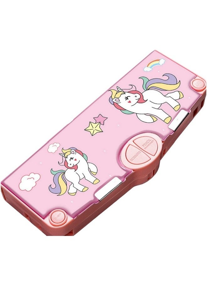 فنبلاست صندوق أقلام فن بلاست متعدد الاستخدامات للأطفال، صندوق أقلام يونيكورن، صندوق أقلام للأطفال للبنات، حقيبة أقلام للبنات، صندوق أقلام منبثق، هدايا يونيكورن للأطفال - بلاستيك، متعدد الألوان - Image 1