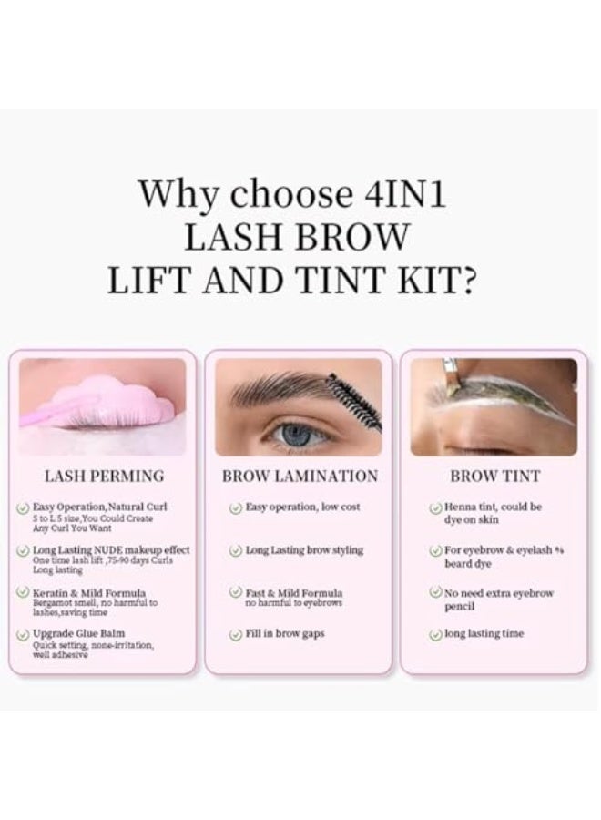 ICONSIGN 4-in-1 Lash and Brow Kit Brown – Lash Lift, Brow Lamination, Tint (Black, Brown, Coffee) with Keratin Perm, Vegan Formula for Long-Lasting Curls and Full Brows – Professional Salon Quality at Home - Image 5