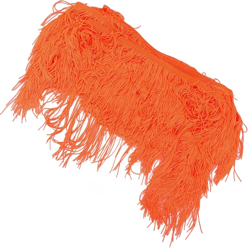 Fringed Tassel Table Skirt, Long Soft Brightly Colored Table Cloths, Hand - Cut Anti - Wrinkle Polyester Fabric with DIY Craft Potential, Perfect for Baby Shower Birthday Holiday P (Vermilion) - Image 4