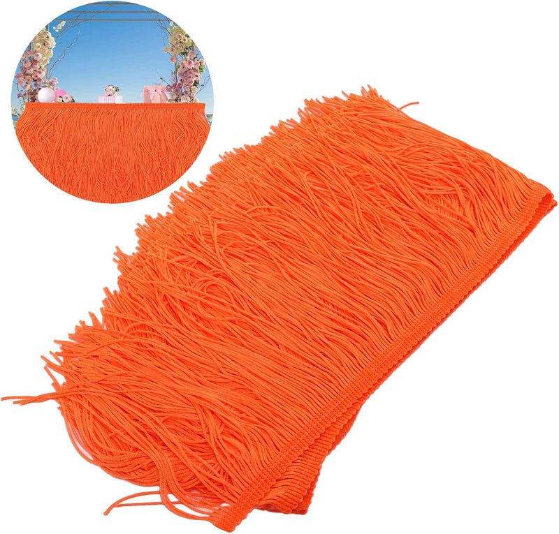 Fringed Tassel Table Skirt, Long Soft Brightly Colored Table Cloths, Hand - Cut Anti - Wrinkle Polyester Fabric with DIY Craft Potential, Perfect for Baby Shower Birthday Holiday P (Vermilion) - Image 5