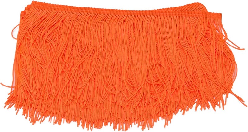Fringed Tassel Table Skirt, Long Soft Brightly Colored Table Cloths, Hand - Cut Anti - Wrinkle Polyester Fabric with DIY Craft Potential, Perfect for Baby Shower Birthday Holiday P (Vermilion) - Image 1