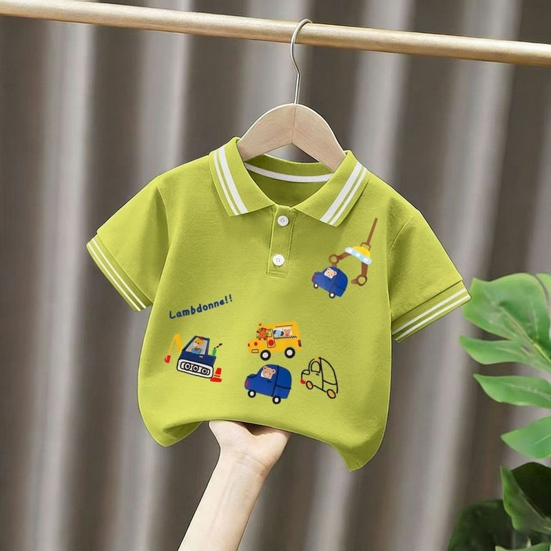 Boys'' Short-Sleeved Shirts, Summer New Style, Children''s Collared Shirts, Thin Boys'' Half-Sleeved Tops, Summer Fashion - Image 1
