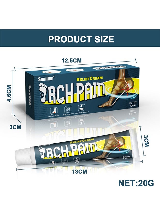 Sumifun Arch Pain Relief Cream, HeelAid Plantar Fasciitis Brush-On Heel Pain Relief, Deep To Calm Inflammation Of The Fascia 20G - Image 2