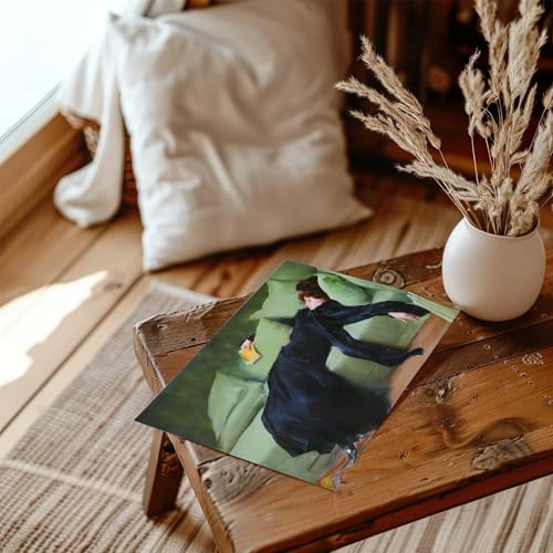 XOCUUI Vintage Unframed Wall Art, Moody Wall Decor Decadent Young Woman After the Dance Victorian Canvas Paintings, Vintage Wall Decor for Bedroom Living Room Home Office Classical Bathroom Decor Wall Art (8"x10") - Image 4
