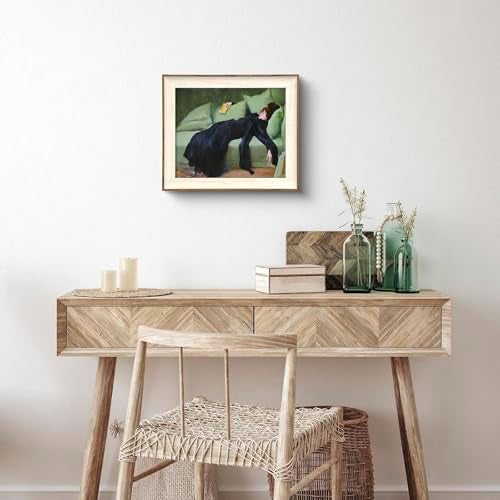 XOCUUI Vintage Unframed Wall Art, Moody Wall Decor Decadent Young Woman After the Dance Victorian Canvas Paintings, Vintage Wall Decor for Bedroom Living Room Home Office Classical Bathroom Decor Wall Art (8"x10") - Image 5