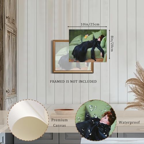 XOCUUI Vintage Unframed Wall Art, Moody Wall Decor Decadent Young Woman After the Dance Victorian Canvas Paintings, Vintage Wall Decor for Bedroom Living Room Home Office Classical Bathroom Decor Wall Art (8"x10") - Image 2