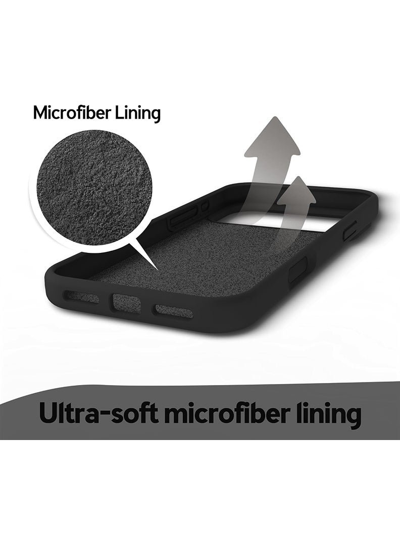 Case Up غطاء سيليكون سائل ناعم متميز لأبل آيفون 17 برو ماكس 2025 - أسود - Image 4