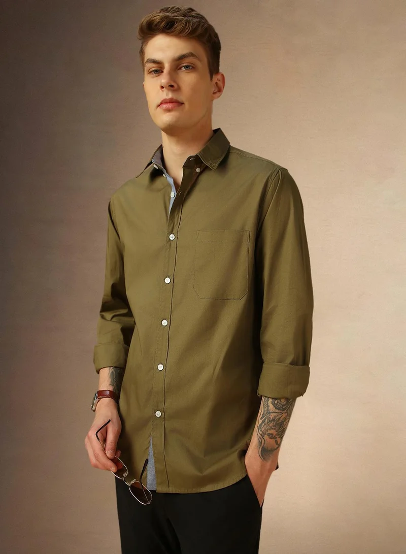 Dennis Lingo Olive Shirt For Men For Men