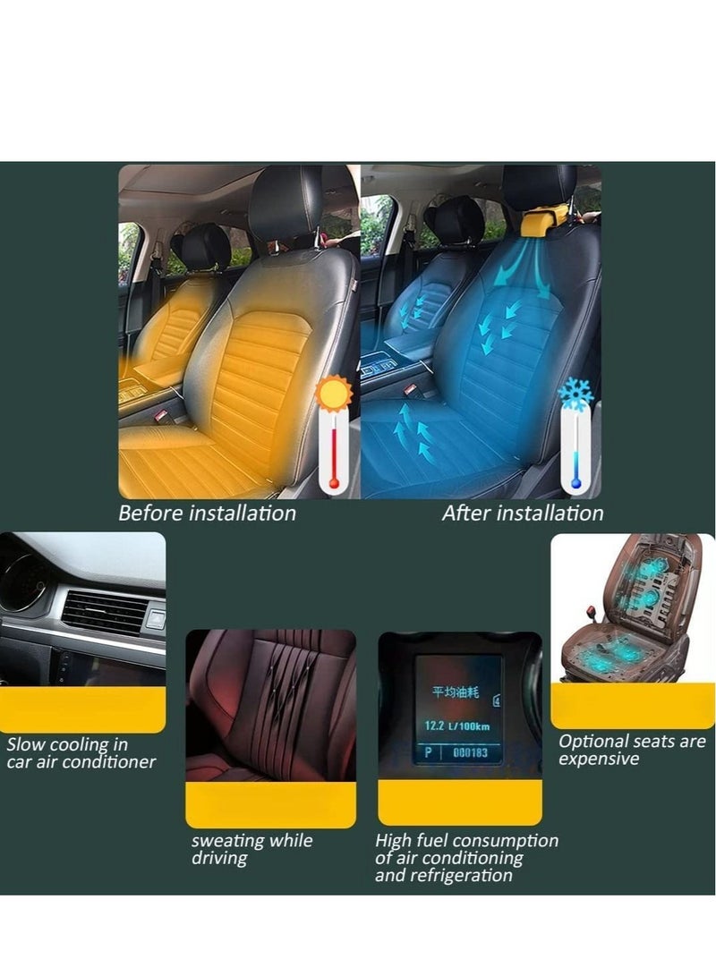 DMG Car Fan, Seat Back Cooling Fan,USB Portable Fan,Electric Fan with 3 Speed Car,Seat for Front Driver, Passenger - Image 3