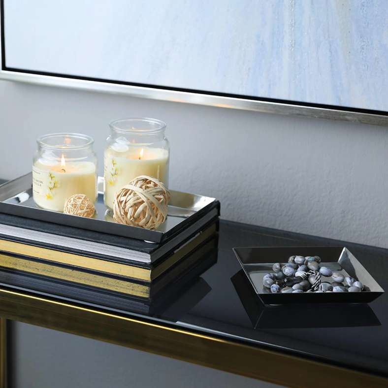 Pan Home Bijou Steel Decor Tray 15x15cm-Silver - 112BIX9900013 - Image 3