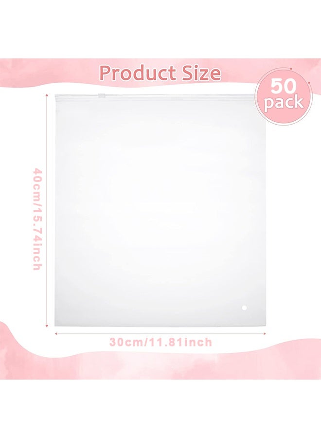 Depend 50 Pcs Frosted Clothes Packaging Bags For Shipping Clothes Bags Space Saving Large Plastic Zip Lock Bag Resealable Frosted Packing Bag Travel Storage Bags For Clothing Shoes, No Odor 30x40cm - Image 2