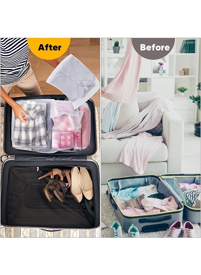 Depend 50 Pcs Frosted Clothes Packaging Bags For Shipping Clothes Bags Space Saving Large Plastic Zip Lock Bag Resealable Frosted Packing Bag Travel Storage Bags For Clothing Shoes, No Odor 30x40cm - Image 3