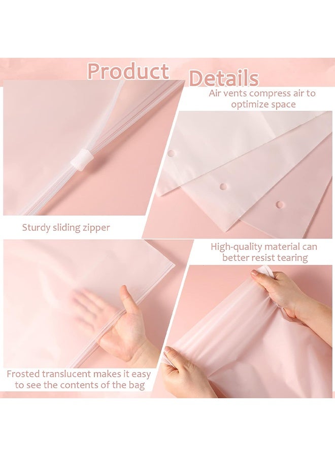 Depend 50 Pcs Frosted Clothes Packaging Bags For Shipping Clothes Bags Space Saving Large Plastic Zip Lock Bag Resealable Frosted Packing Bag Travel Storage Bags For Clothing Shoes, No Odor 30x40cm - Image 4