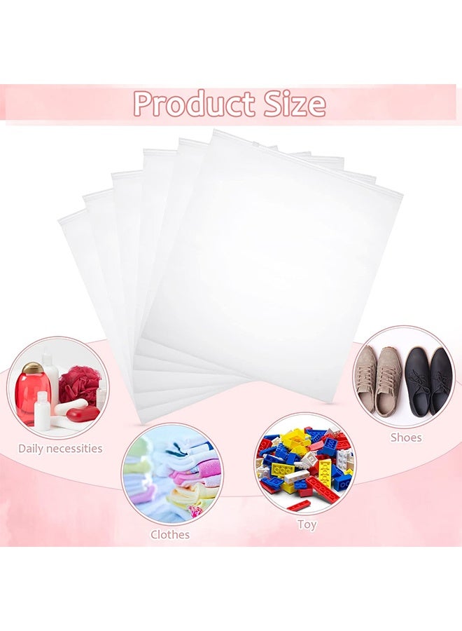 Depend 50 Pcs Frosted Clothes Packaging Bags For Shipping Clothes Bags Space Saving Large Plastic Zip Lock Bag Resealable Frosted Packing Bag Travel Storage Bags For Clothing Shoes, No Odor 30x40cm - Image 5