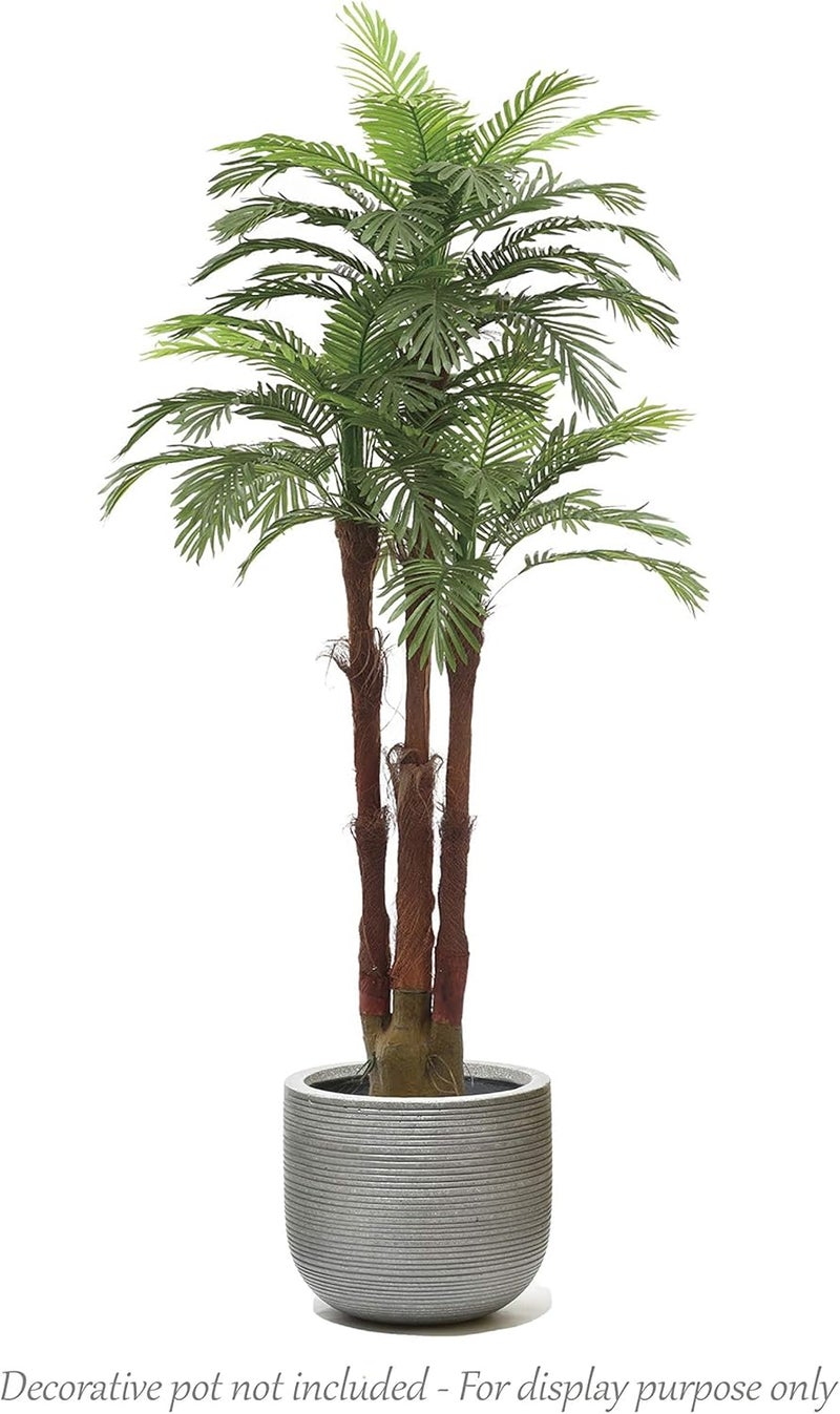 AMERIQUE AMERIQUE AMPHP6FTPK2 Pair Gorgeous  Unique 6 Feet Triple Trunk Phoenix Palm Artificial Plant Tree Real Touch Technology with UV Protection Super Quality 6 Each Emerald Green 2  - Image 4